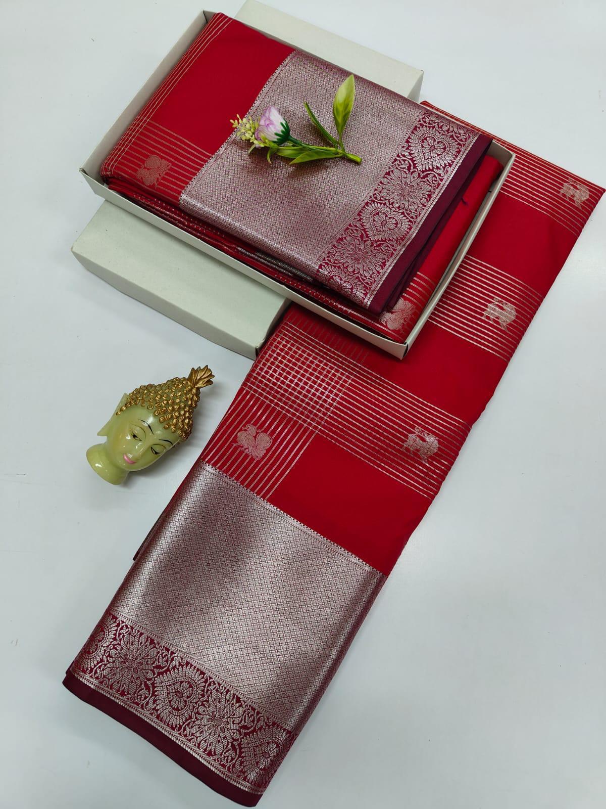 Dharmavaram soft silk saree