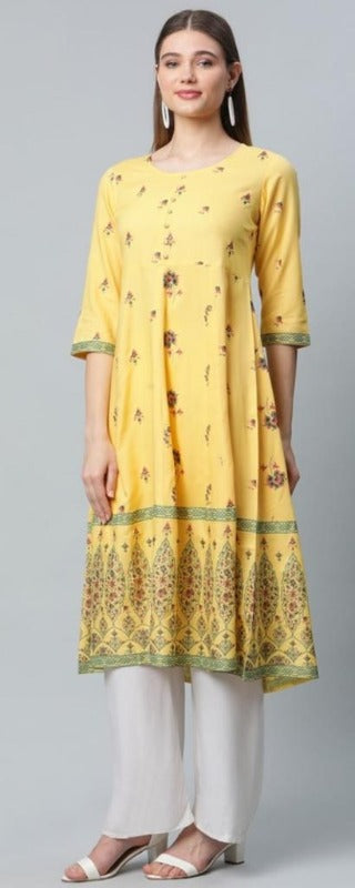 Floral Tops - Yellow with flowers