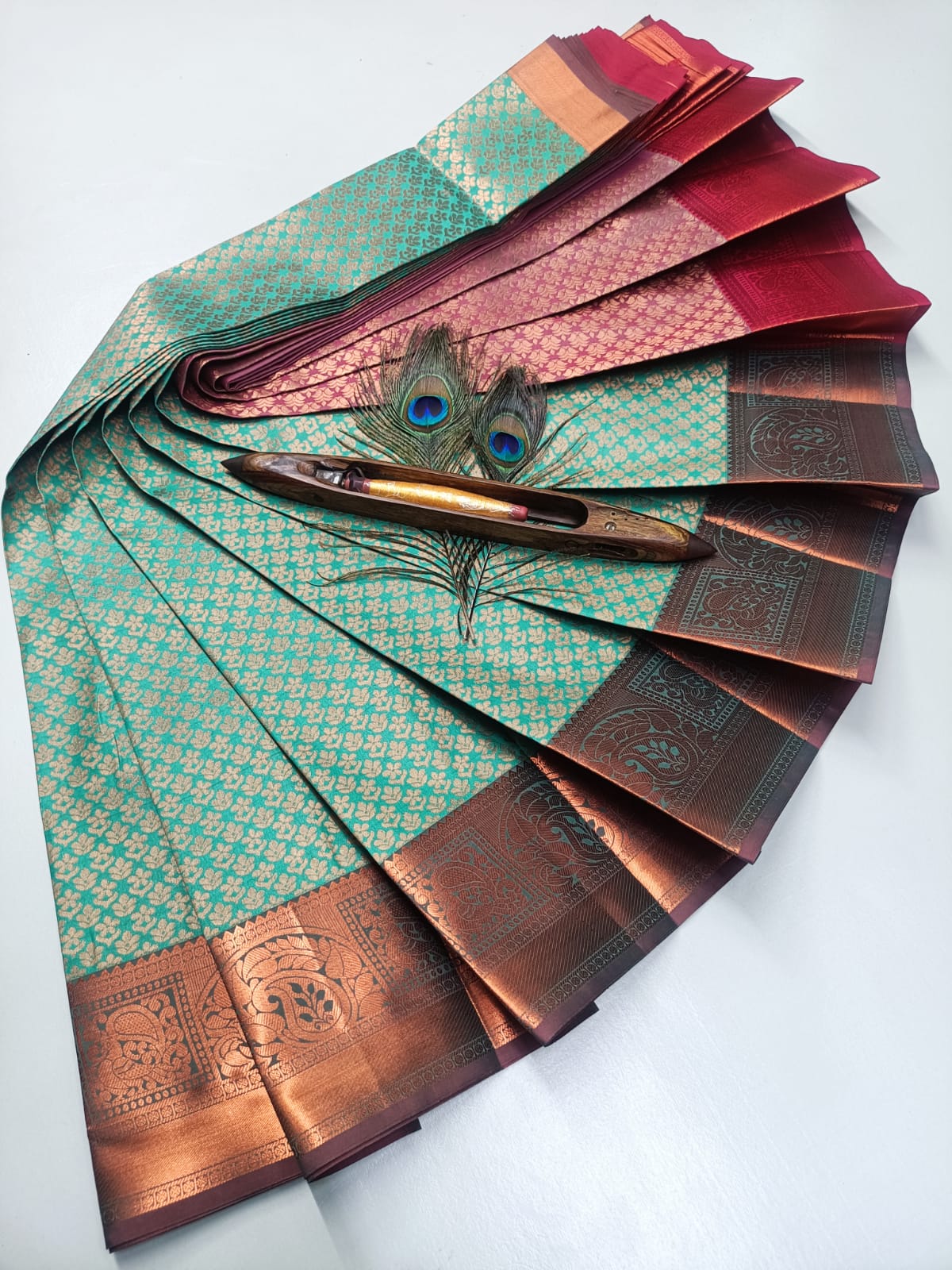 Almond Green Silk Saree